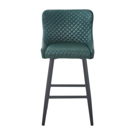 Montreal Counter Height Bar Stool, Faux Leather Green