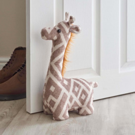 Giraffe Door Stop Brown/White