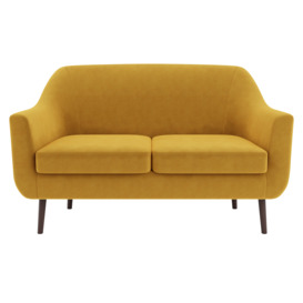 Eddie Velvet 2 Seater Small Tub Sofa Gold