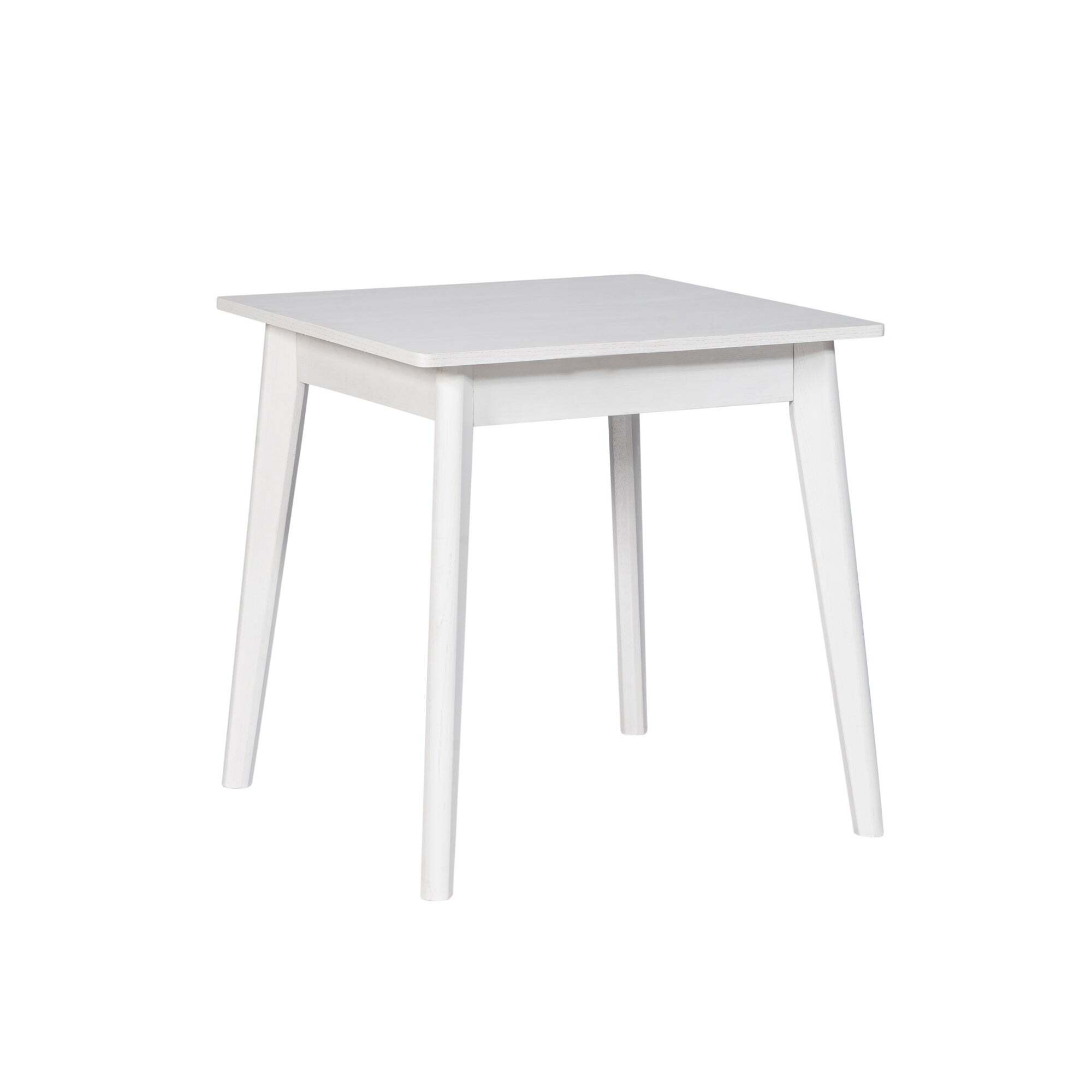 Aster 2 Seater Square Dining Table With Storage, Oak White