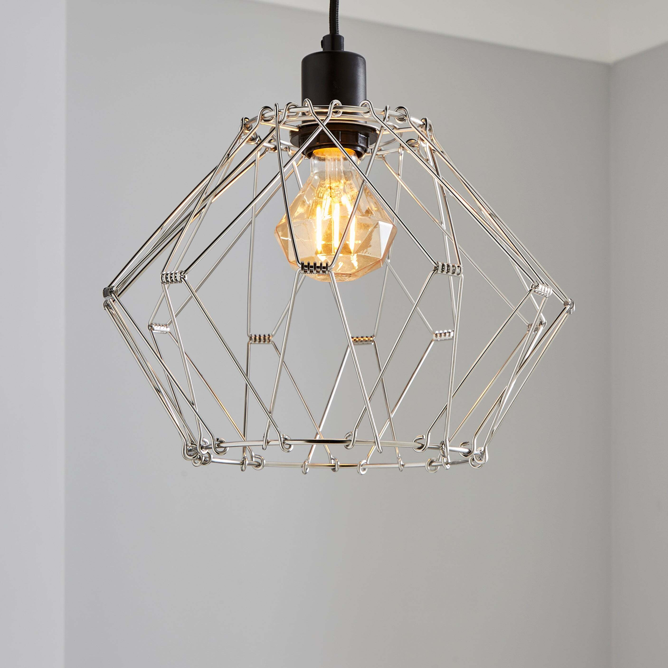Frances Easy Fit Pendant Shade Silver