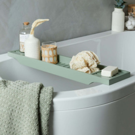 Sage Green Bamboo Bath Rack Light Green