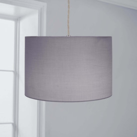 Luna Drum Lamp Shade 20cm Dove Grey Grey
