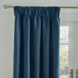 Wynter Thermal Pencil Pleat Curtains Blue