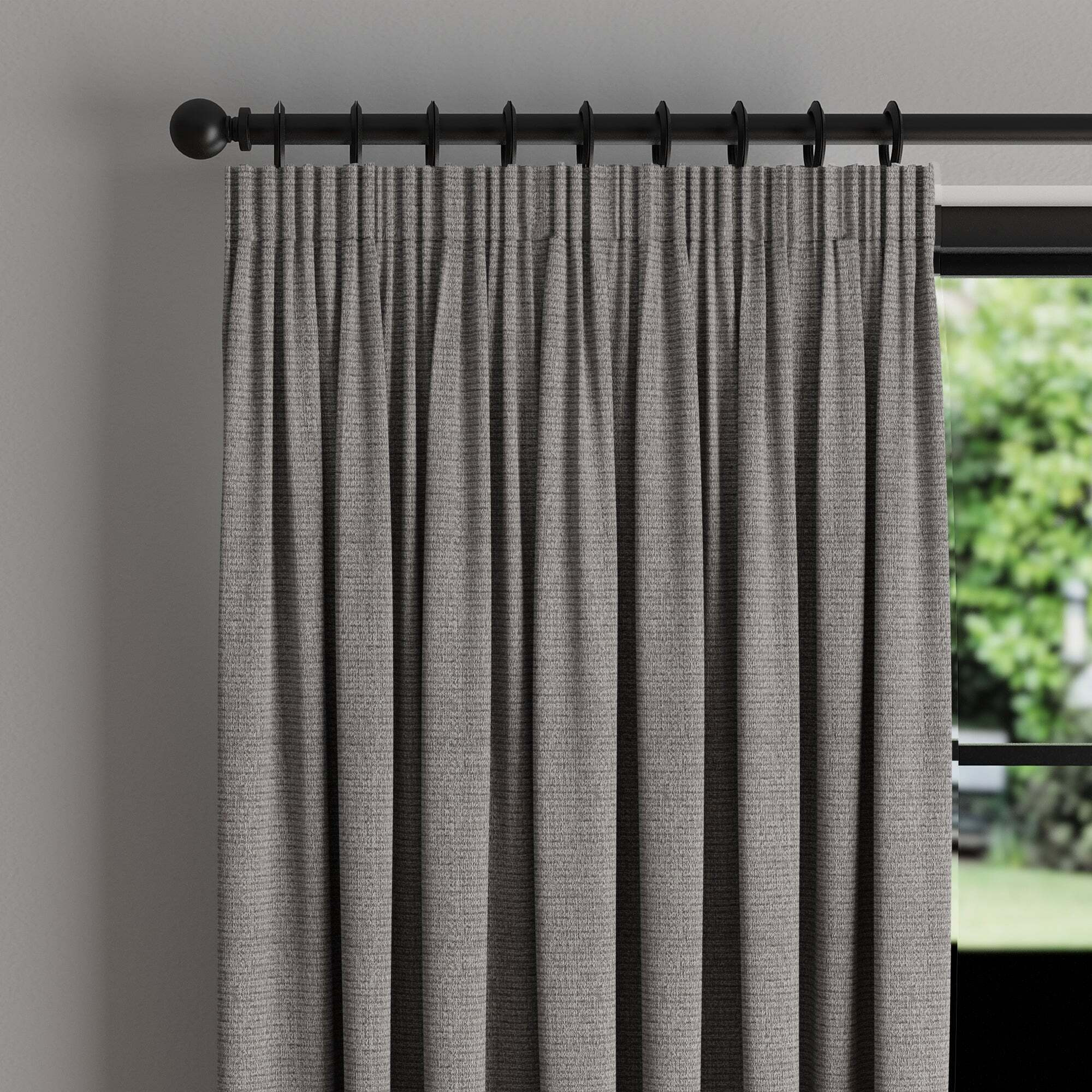 Eliza Thermal Pencil Pleat Curtains Steeple Grey