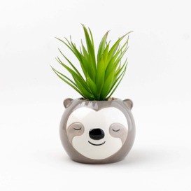 Artificial Plant in Sloth Pot Brown/Green