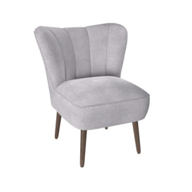 Abby Chenille Occasional Chair Silver