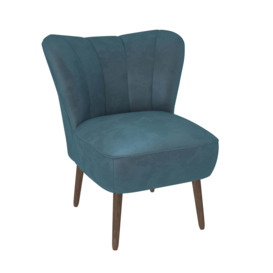 Abby Velvet Occasional Chair Blue