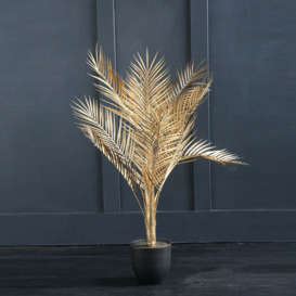 Artificial Gold Palm Tree 85cm Gold
