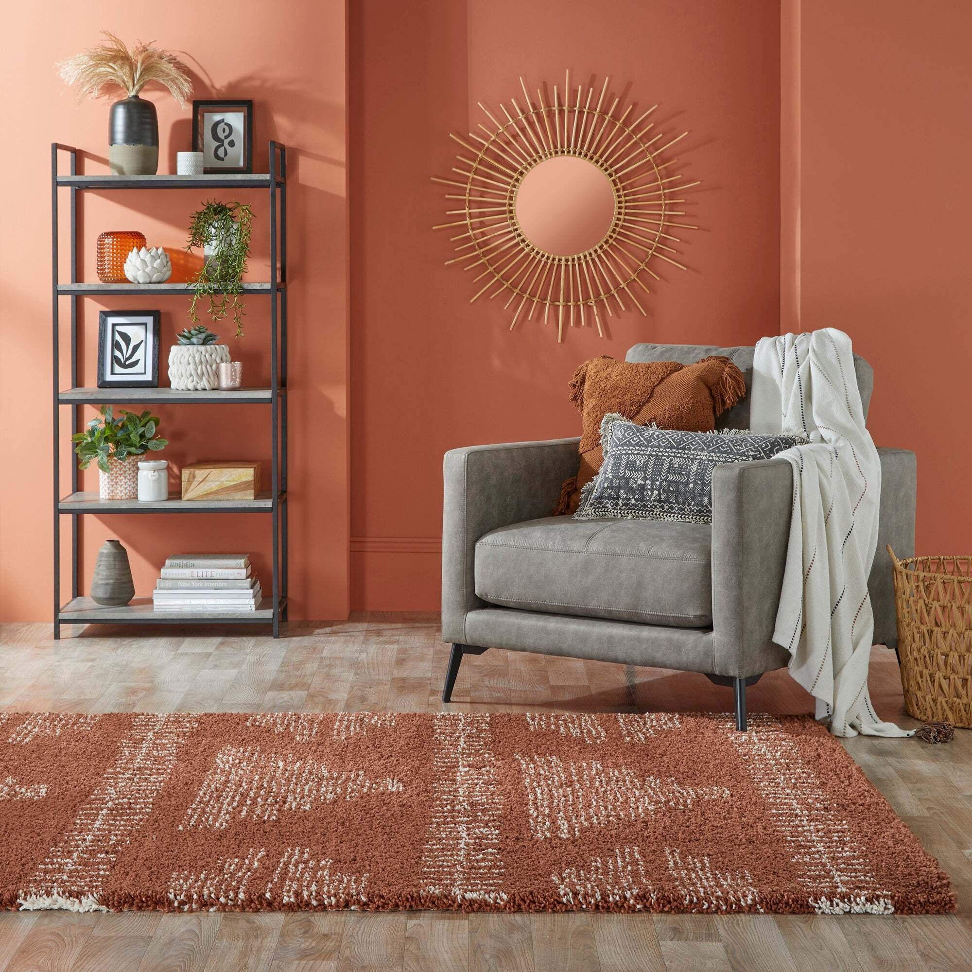 Zane Berber Rug Zane Terracotta