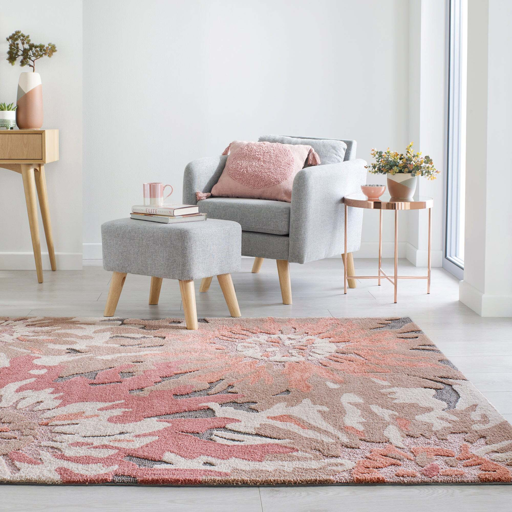 Soft Floral Rug Soft Floral Terracotta