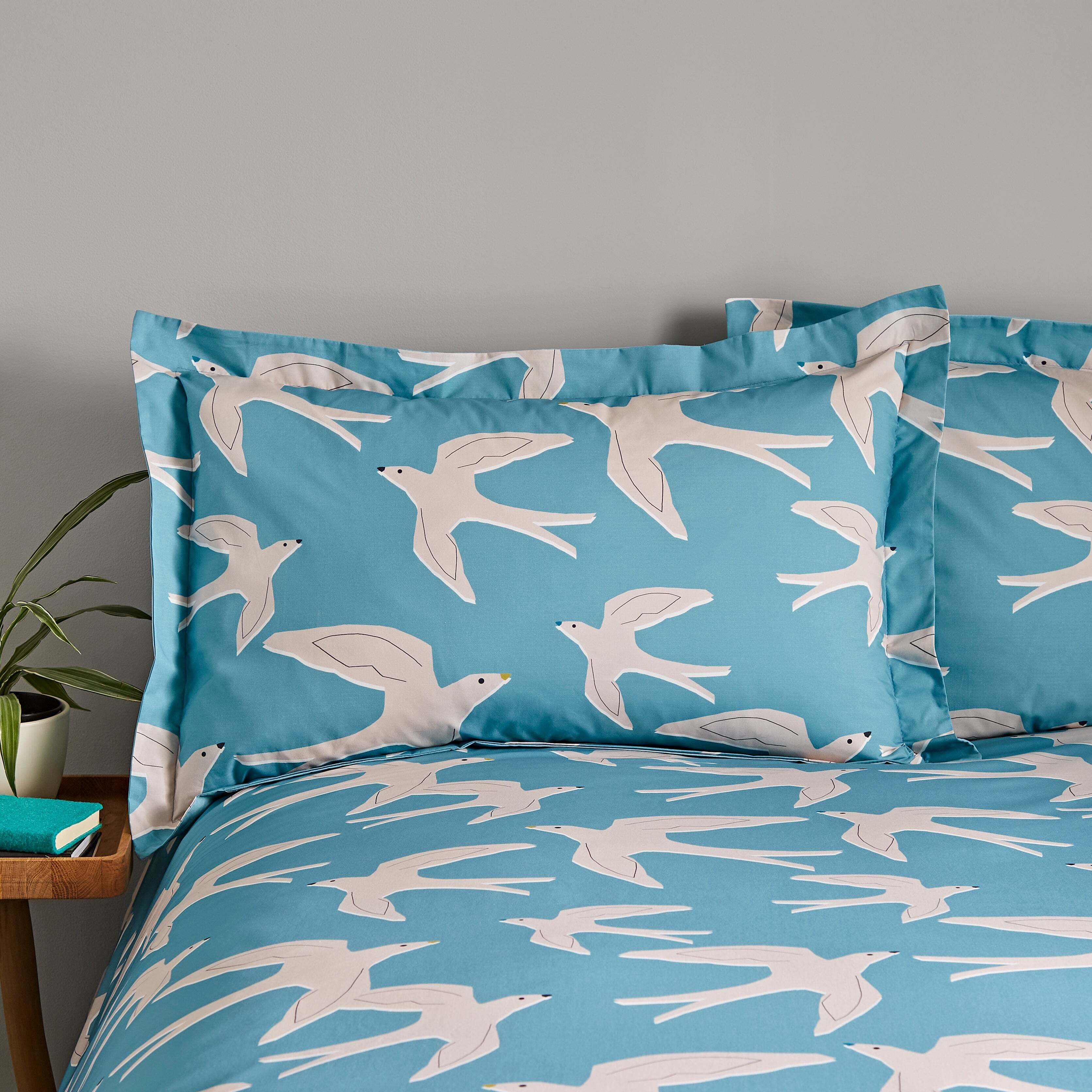 Elements Swallow Blue Oxford Pillowcase Blue