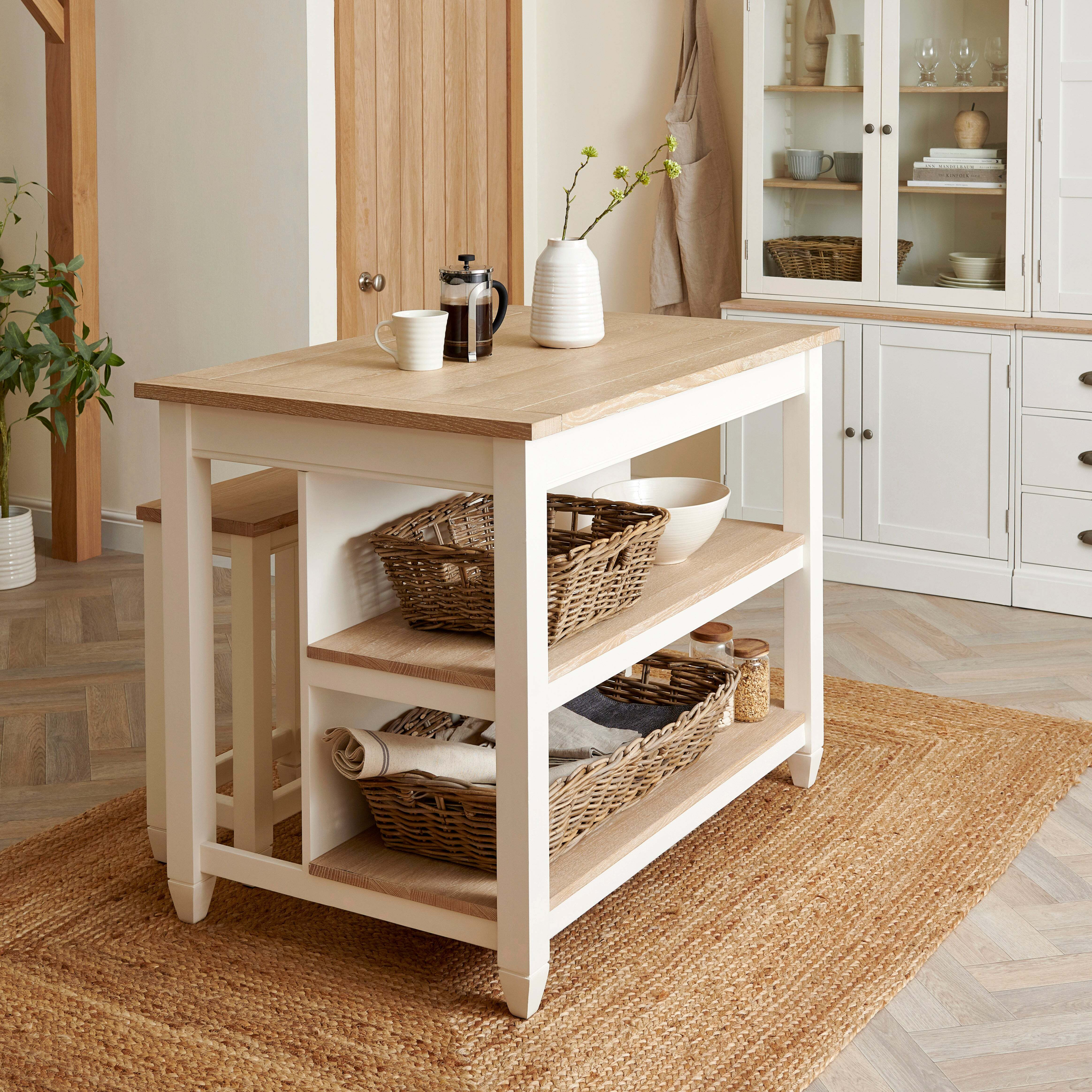 Churchgate Kitchen Island, Ivory Cream