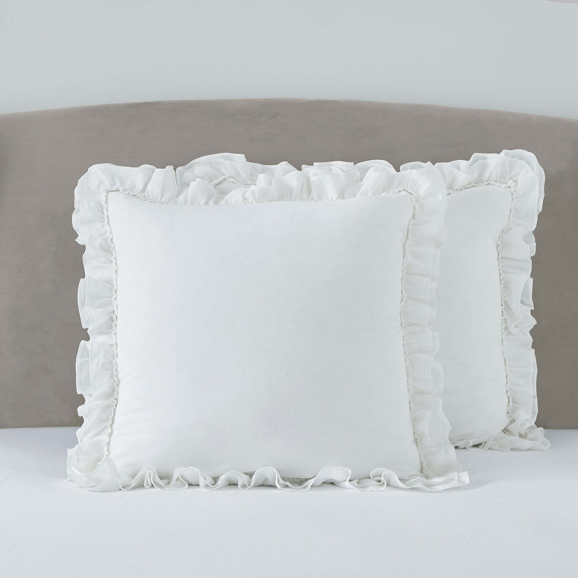 Dorma Purity Cavendish Continental Pillowcase White by Dunelm