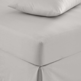 Pure Cotton Fitted Sheet Silver