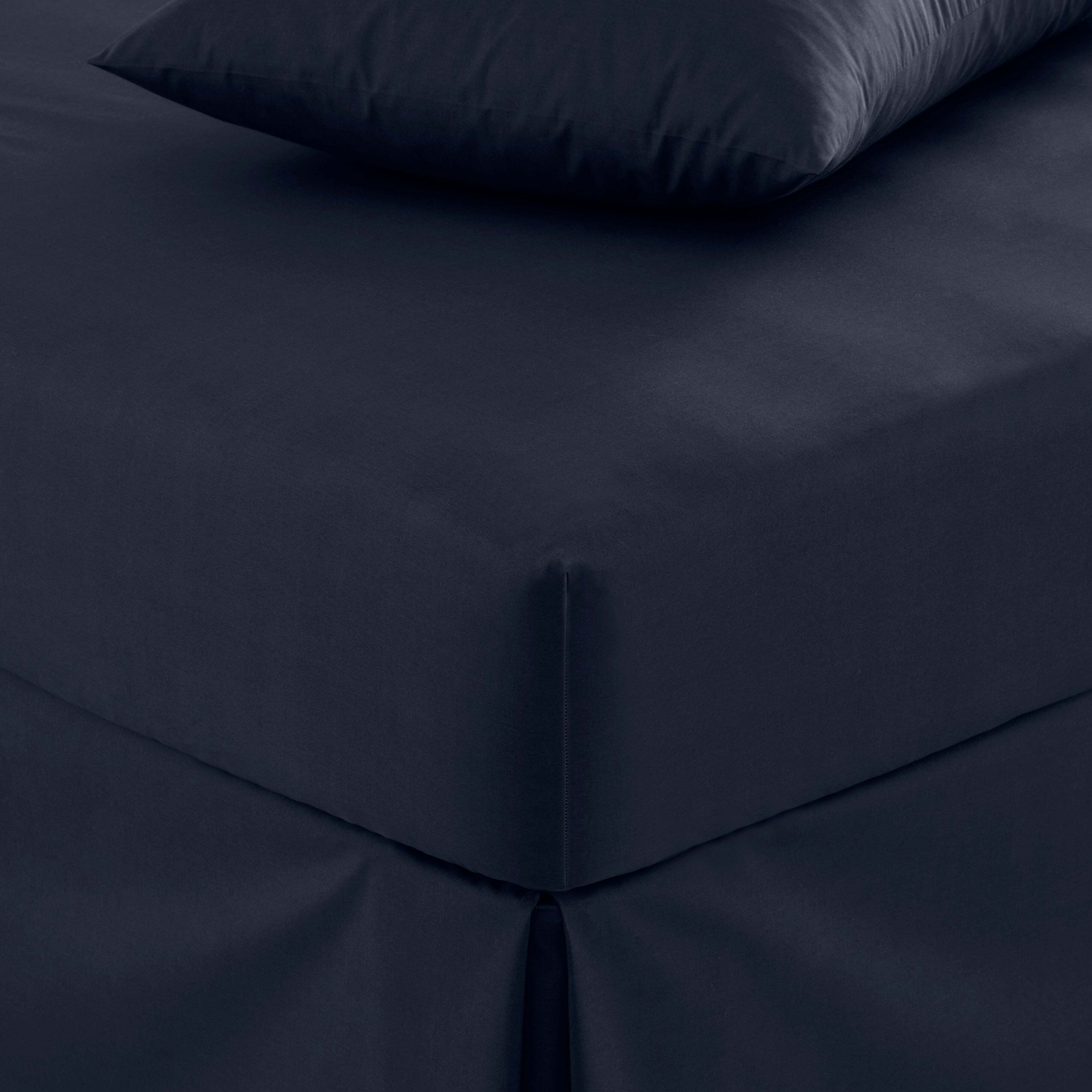 Pure Cotton Fitted Sheet Navy