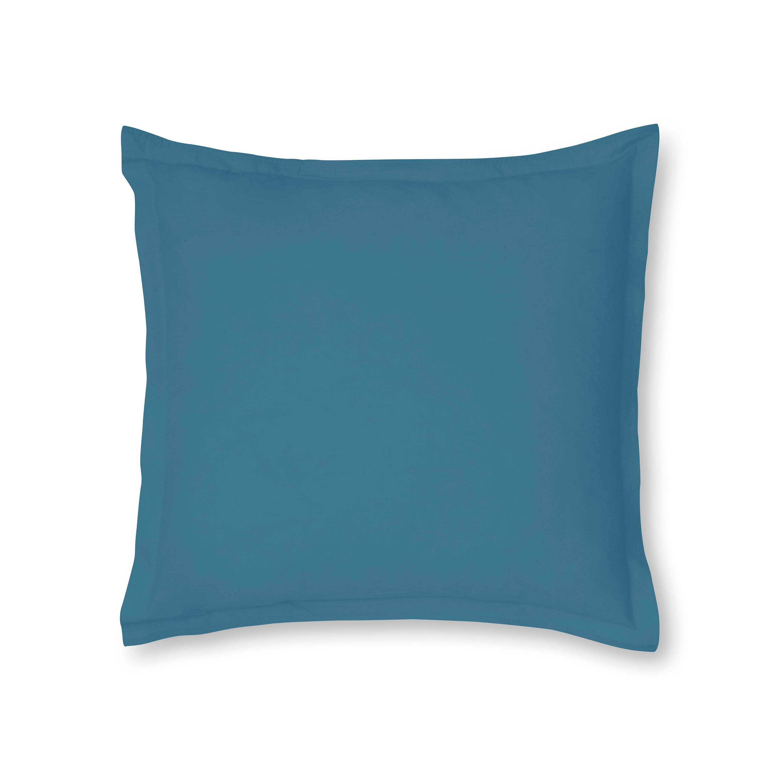 Soft Washed Recycled Cotton Continental Pillowcase Blue