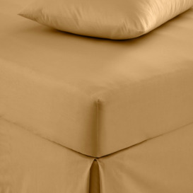 Pure Cotton Fitted Sheet Brown