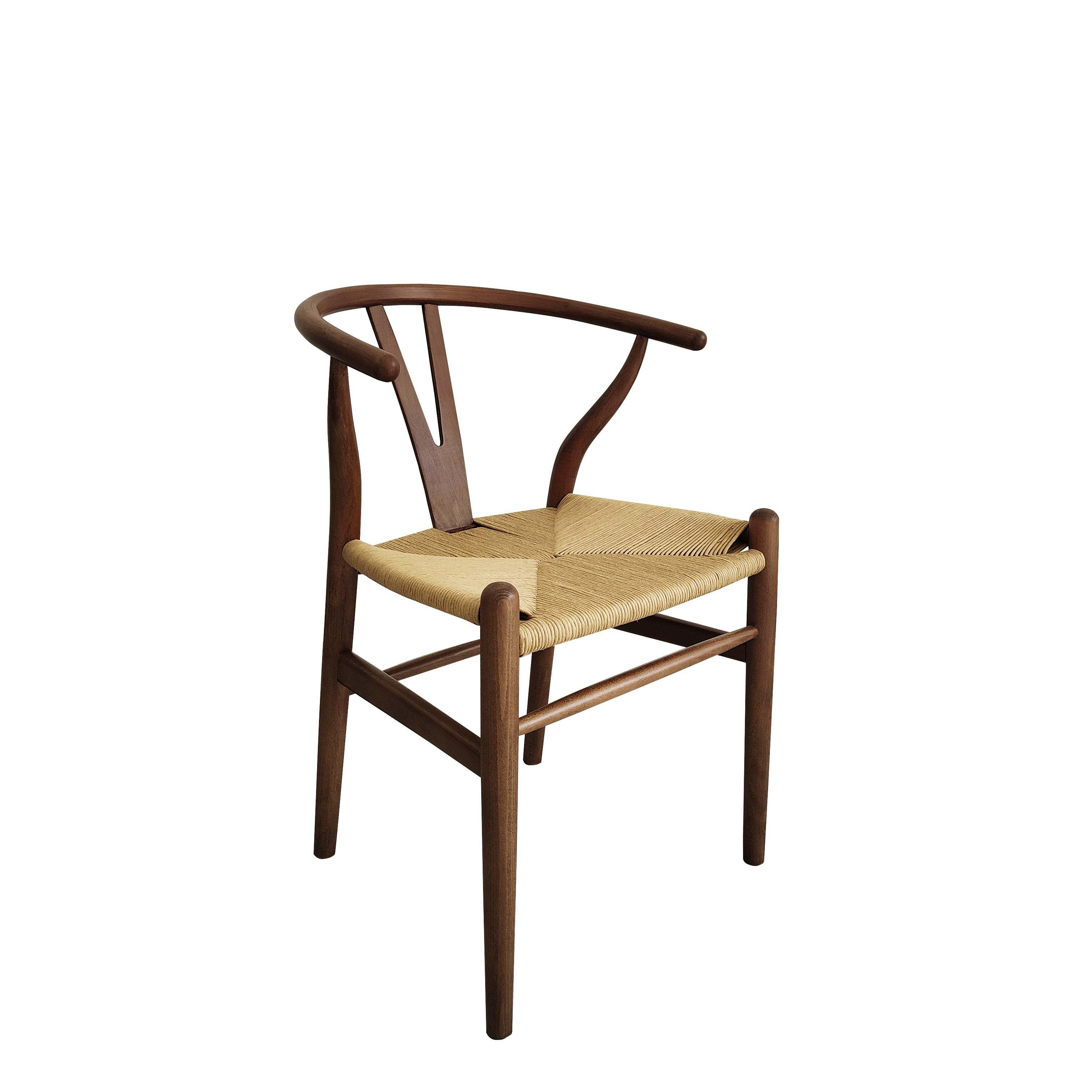 Lara Wishbone Dining Chair, Beech Wood Brown