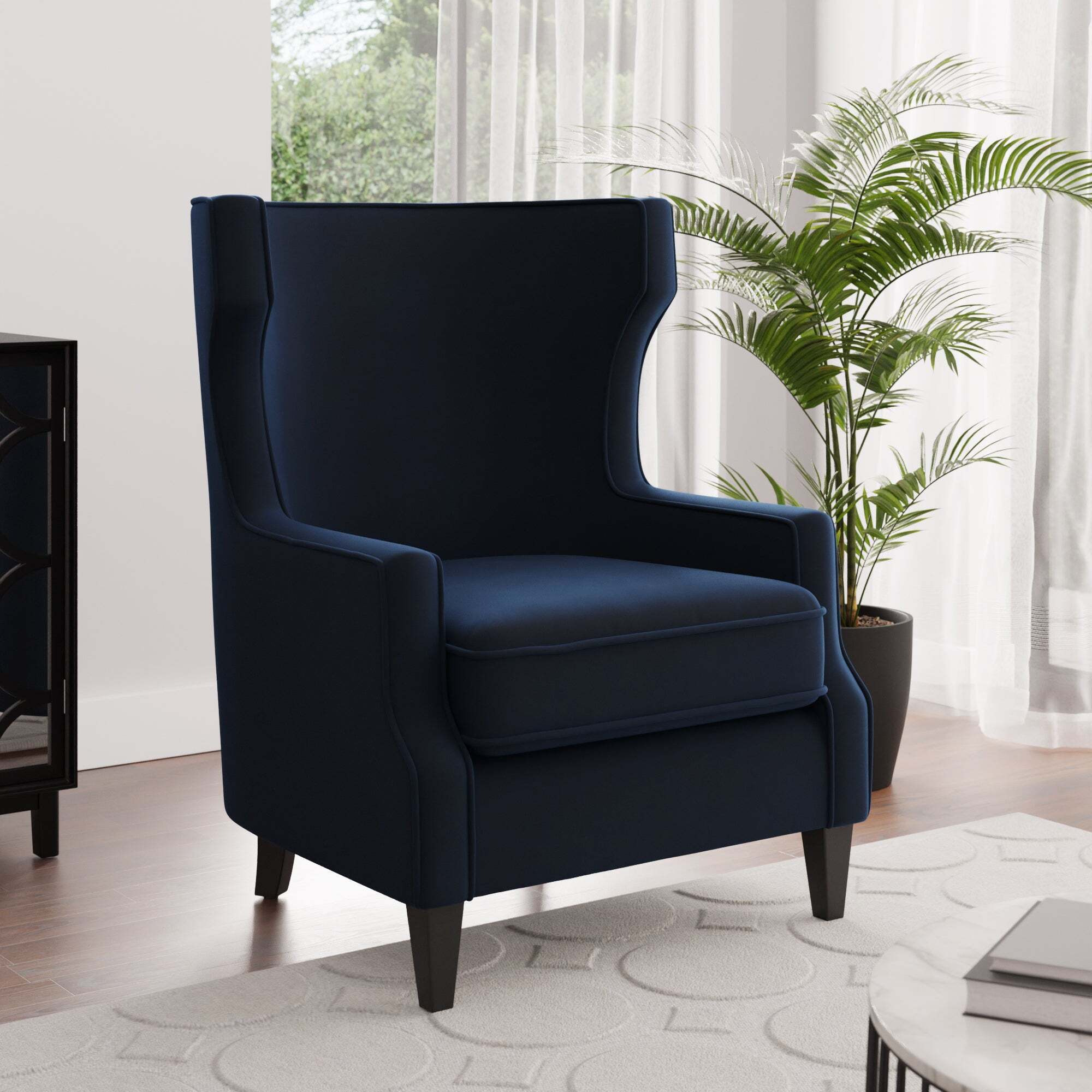 Alexi Velvet Occasional Chair Luxe Navy