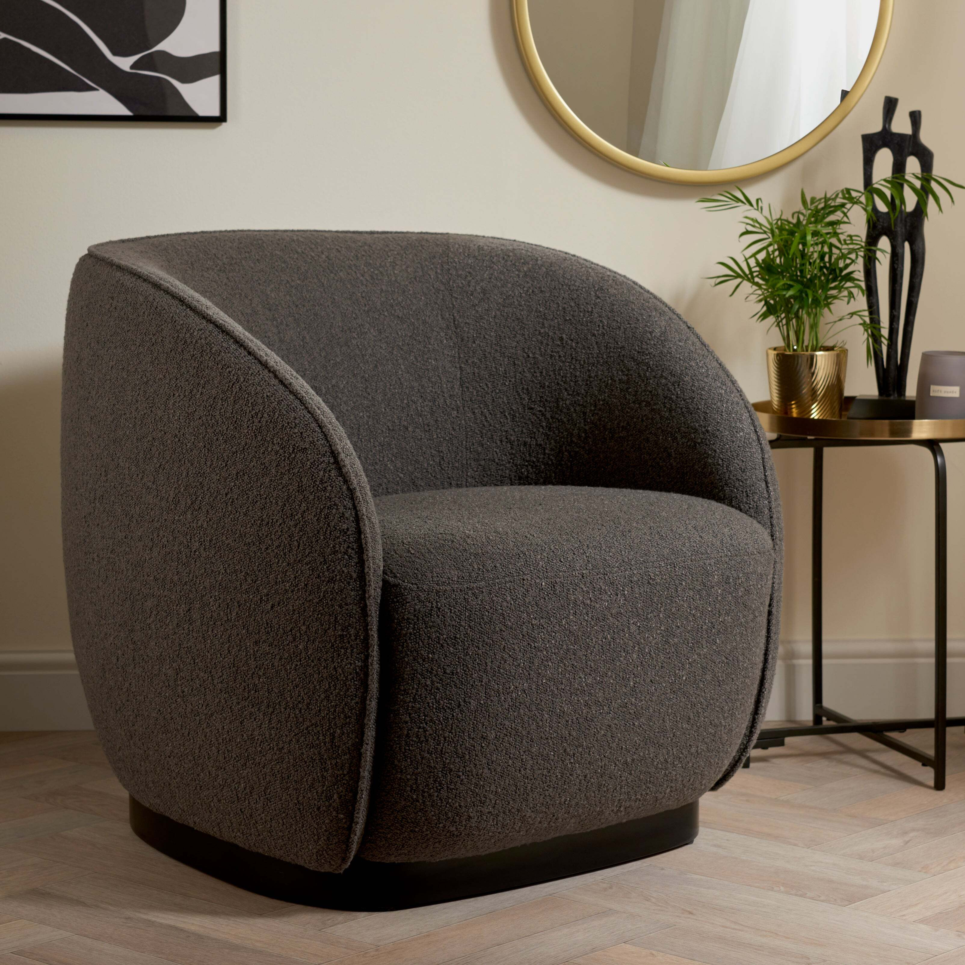 Swivel Chair Dunelm Accent Chairs Living Room Charcoal Accent