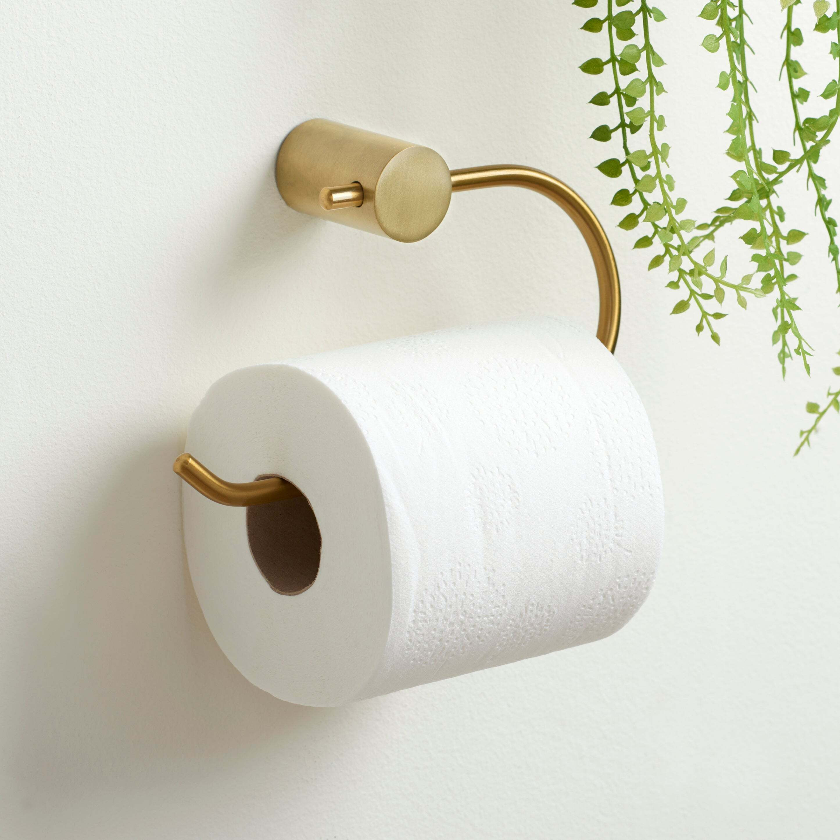 Curves Toilet Roll Holder Gold