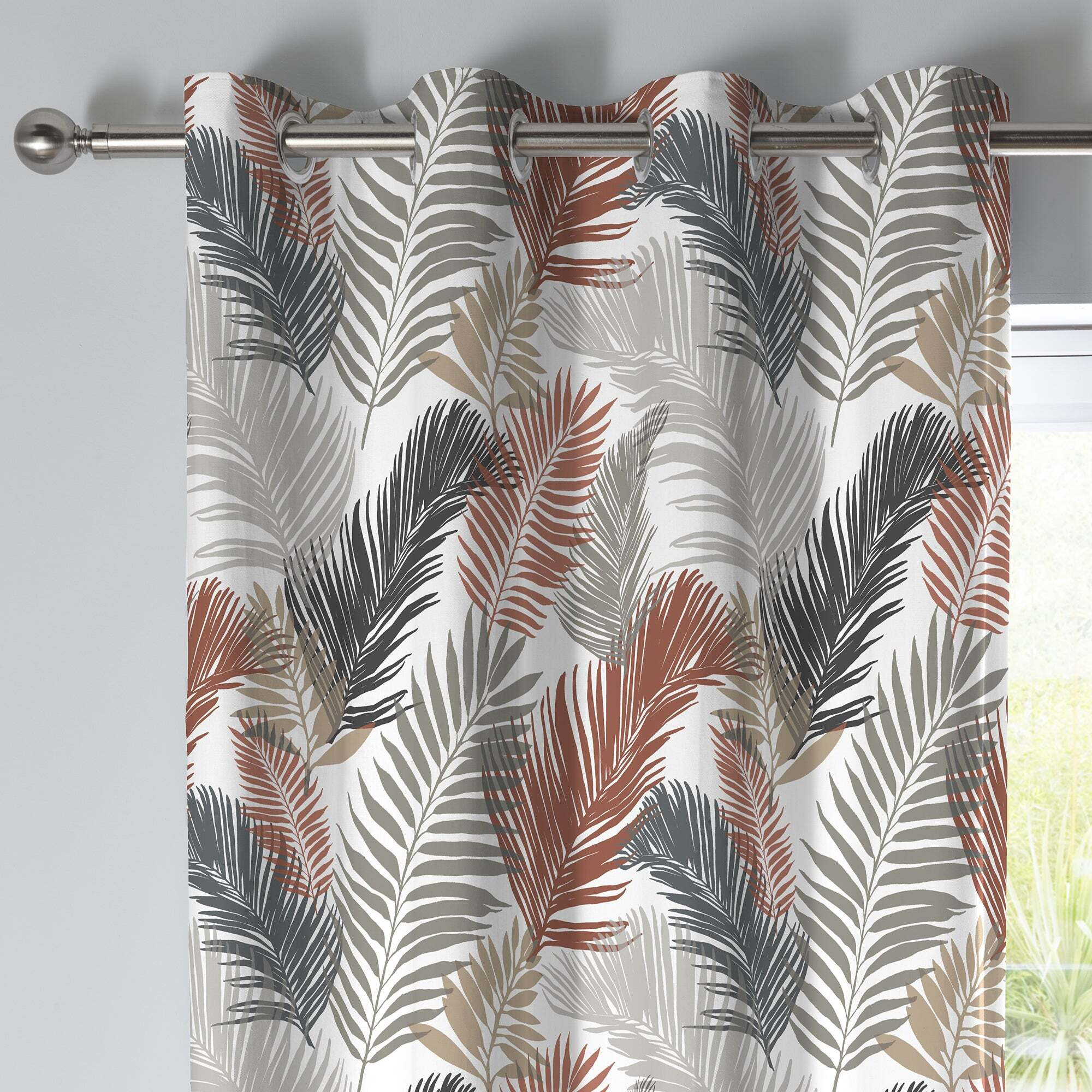Fusion Tropical Copper Eyelet Curtains Copper