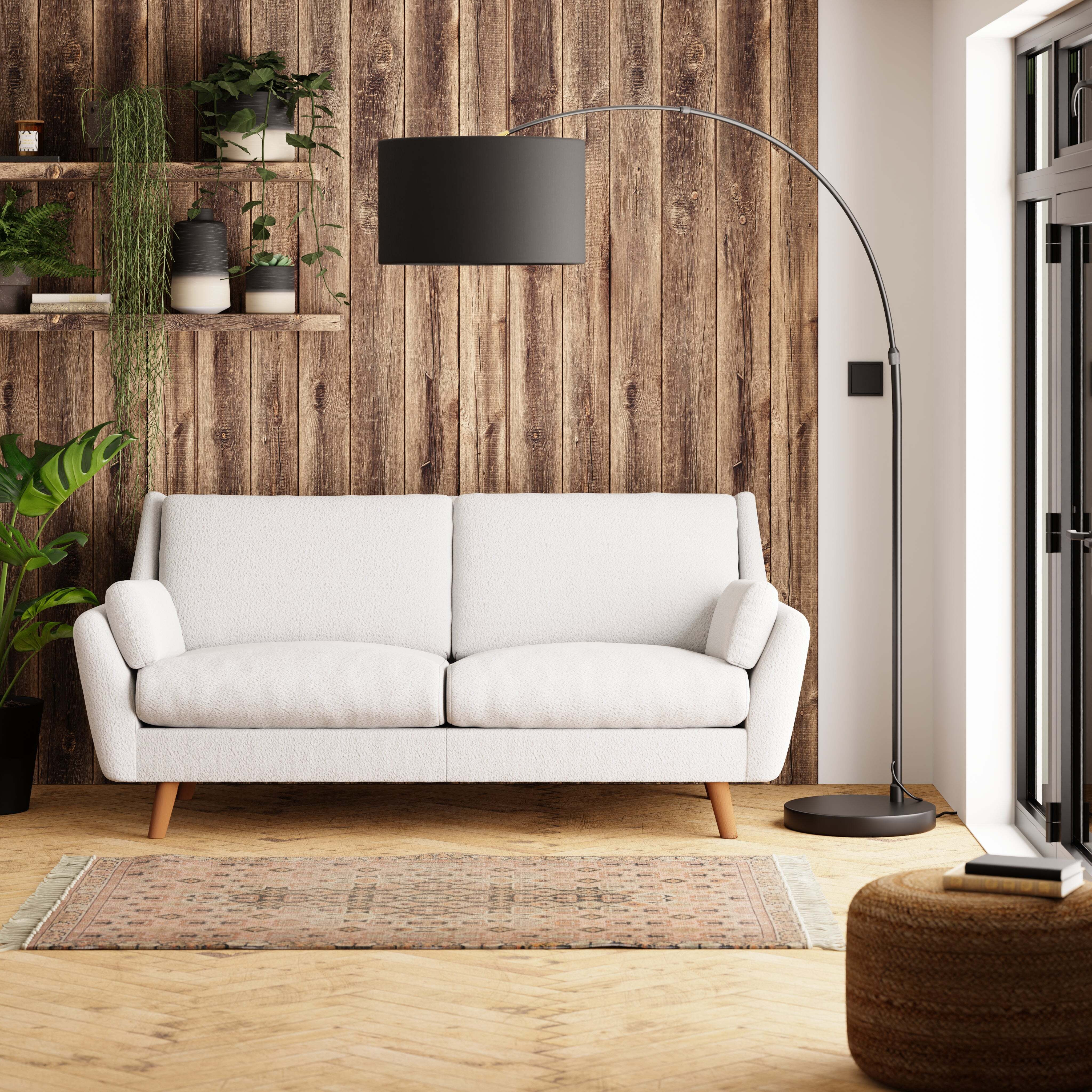 Milo Super Soft Boucle 3 Seater Sofa Cream