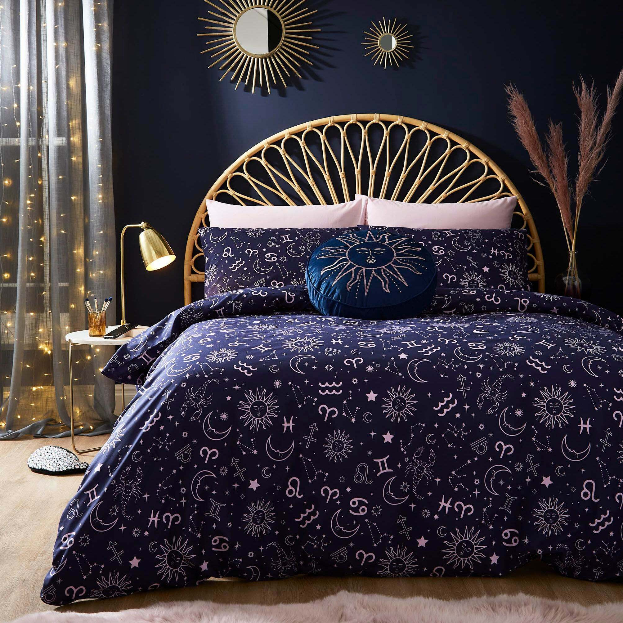 Skinny Dip Zodiac Duvet Cover and Pillowcase Set Blue