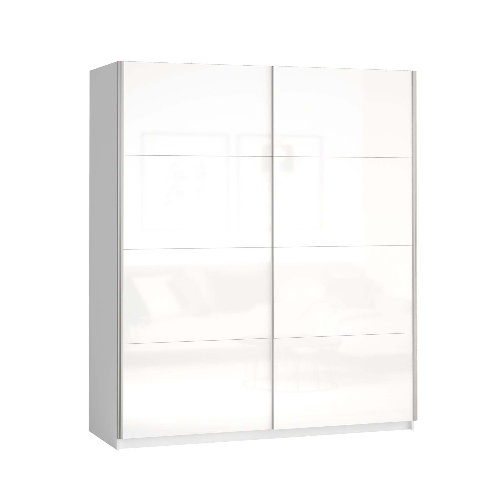 Lincoln 200cm Sliding Double Wardrobe White