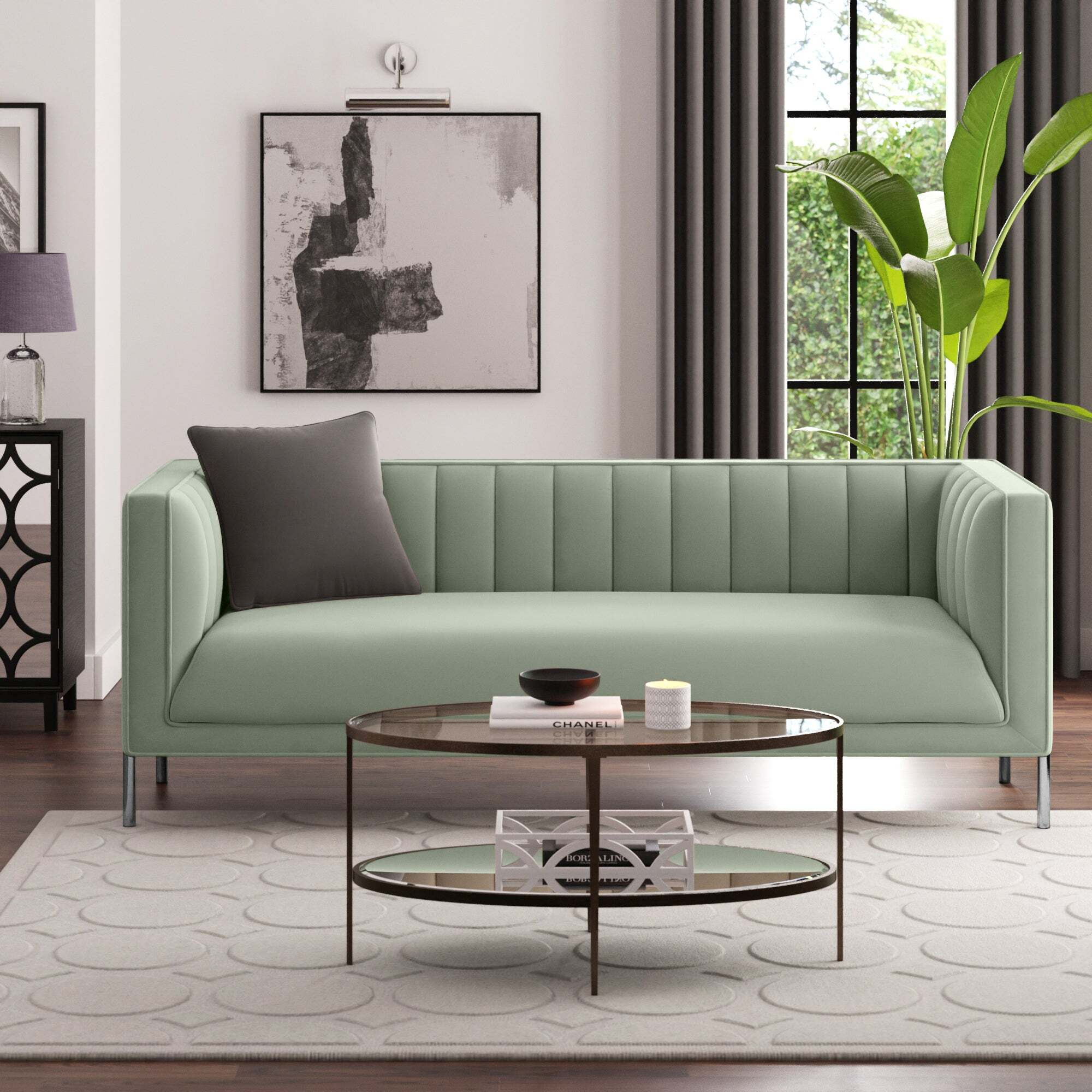 Bellamy Luxe Velvet 3 Seater Sofa Green