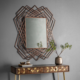 Alix Wall Mirror, 110x94cm Brown