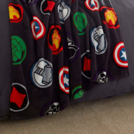 Marvel Logo Fleece Blanket Grey
