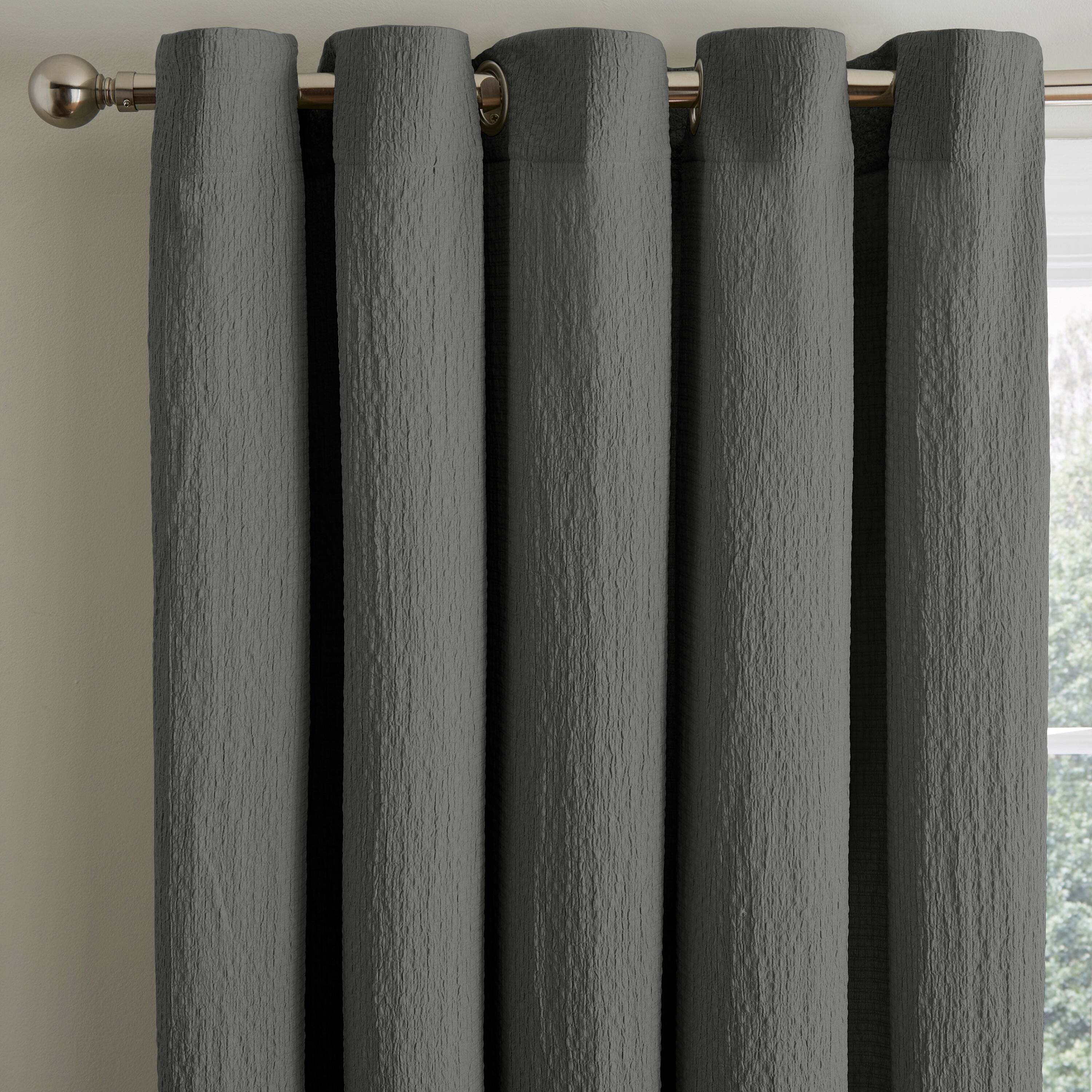Waffle Steeple Grey Curtains Steeple Grey