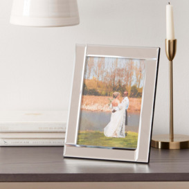 "Luxe Mirrored Photo Frame 7"" x 5"" (18 x 13cm) Silver"