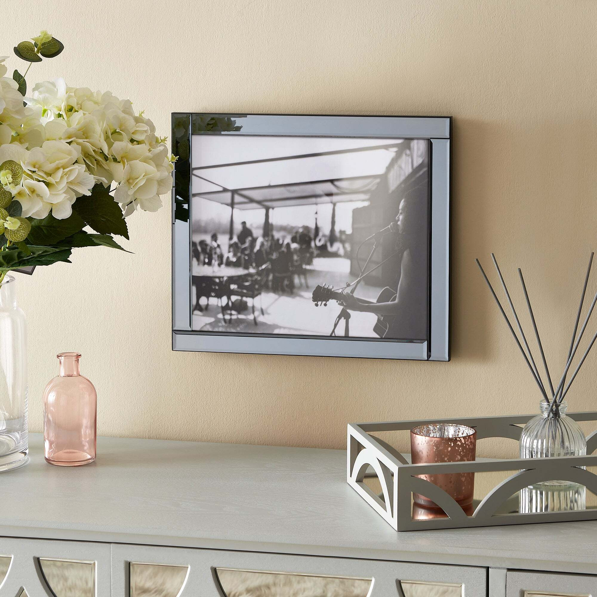 "Luxe Smoked Photo Frame 12""x10"" (30cm x 25cm) Grey"
