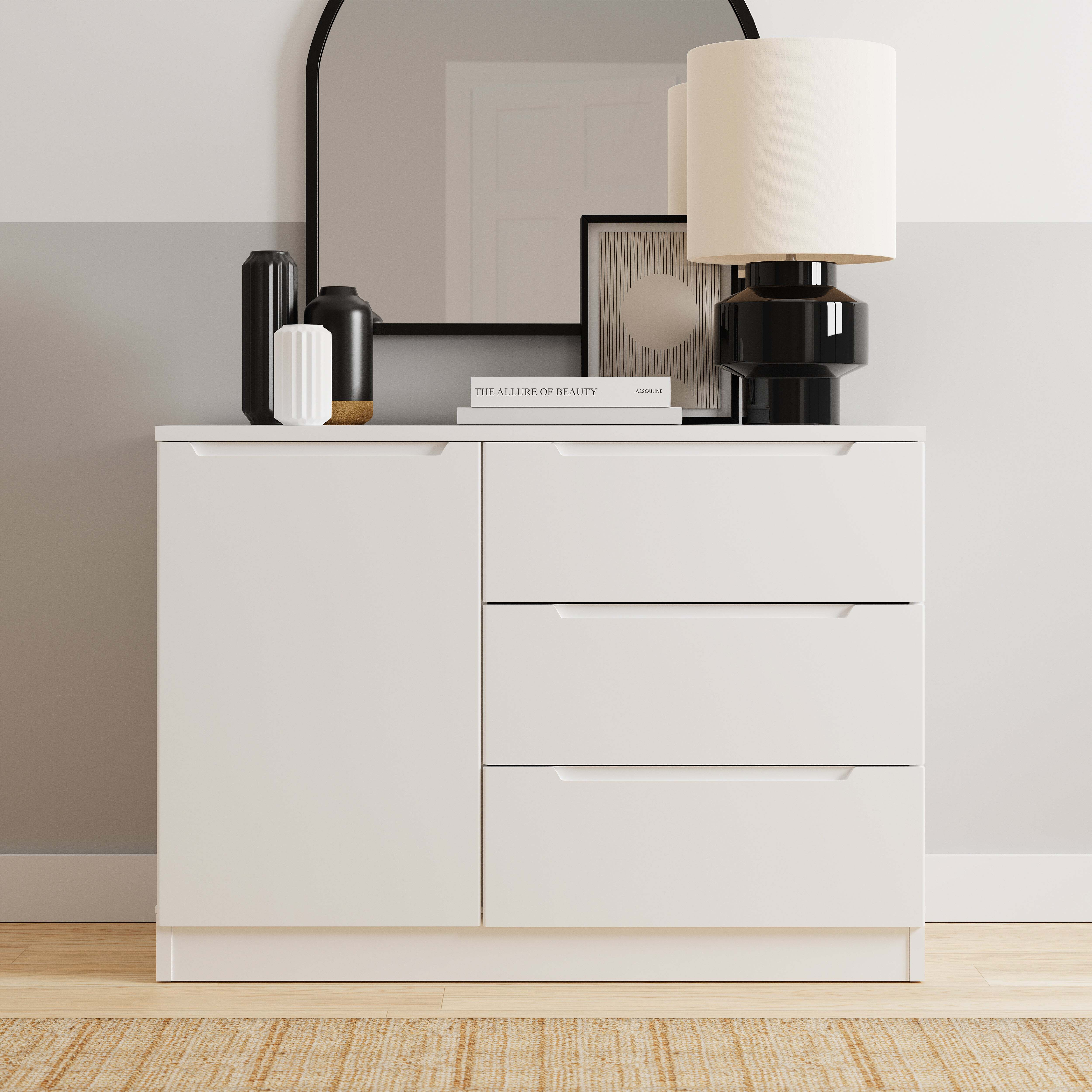 Larson Small Sideboard White White