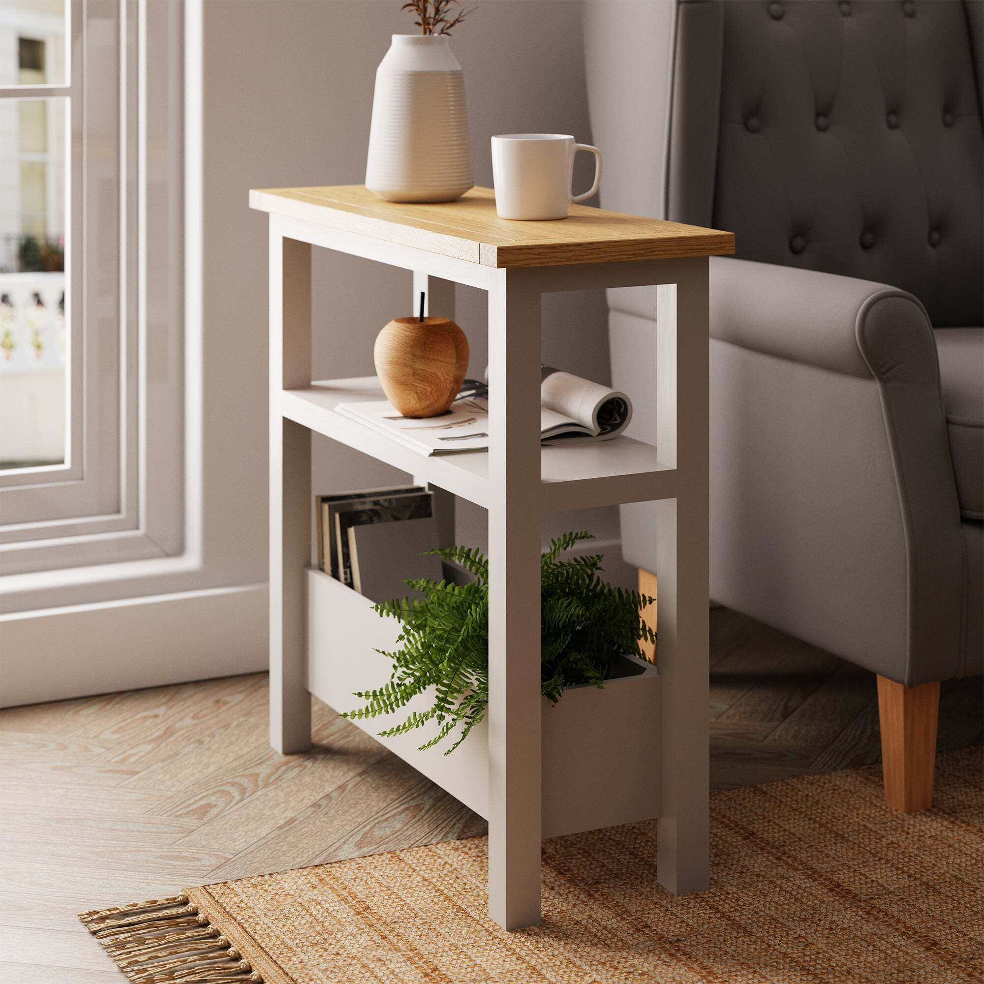 Bromley Sofa Side Table Grey By