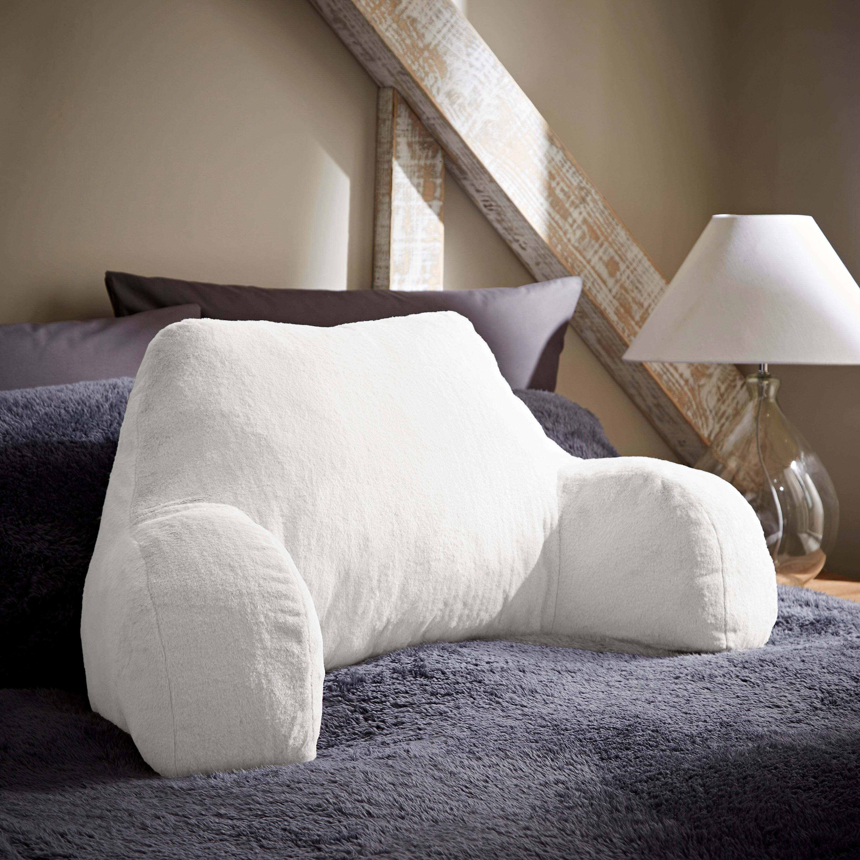 Lenon Faux Fur Cuddle Cushion Cover White