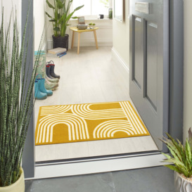 Marvel Curves Washable Doormat Yellow