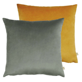 Evans Lichfield Opulent Velvet 2 Pack Cushions Yellow/Grey