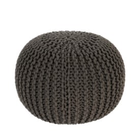 Knitted Pouffe Natural