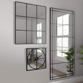 Apartment Window Rectangle Full Length Wall Mirror Silver