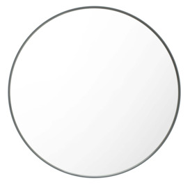 Apartment Round Frame Wall Mirror, 95cm Grey