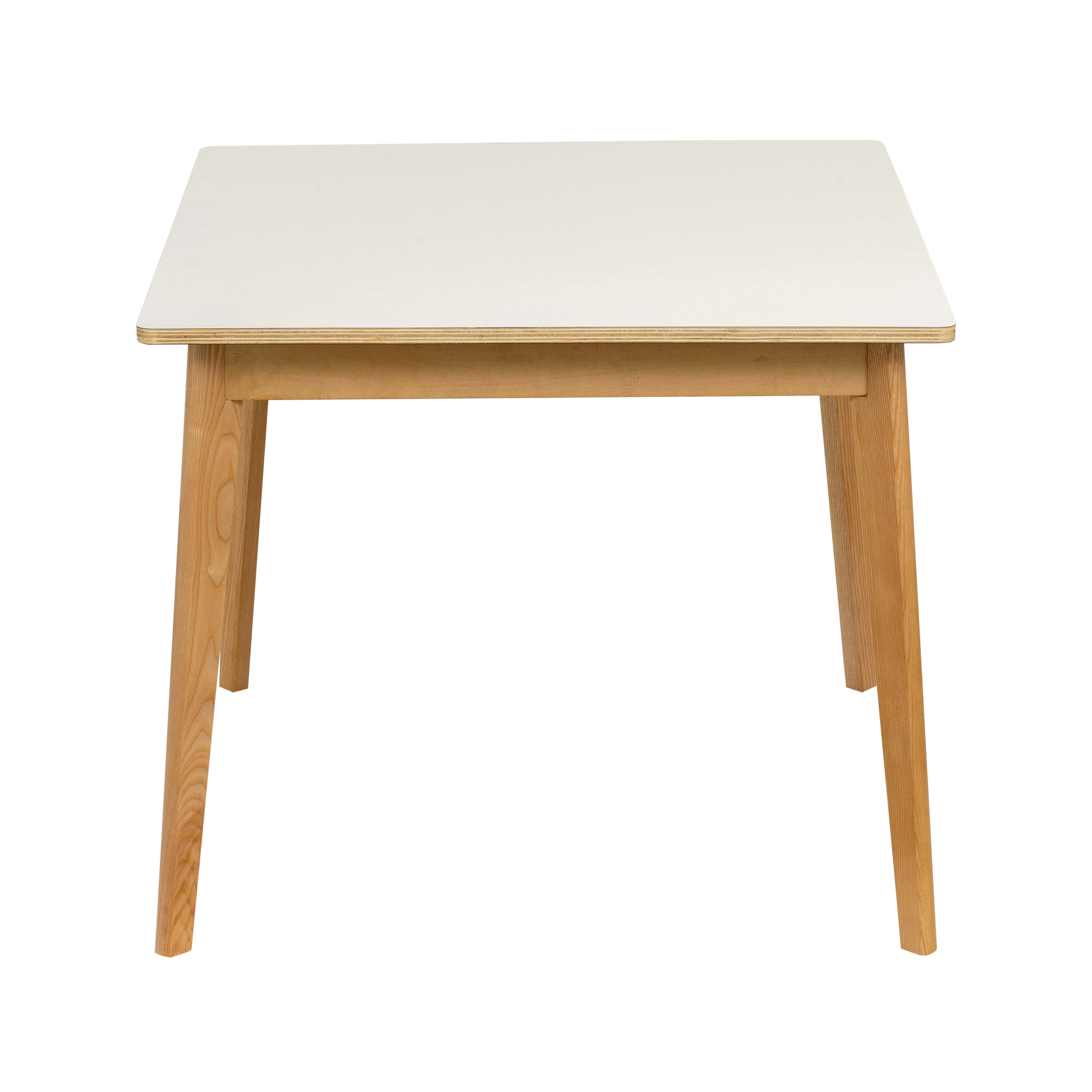 Elements Freja 4 Seater Square Dining Table White