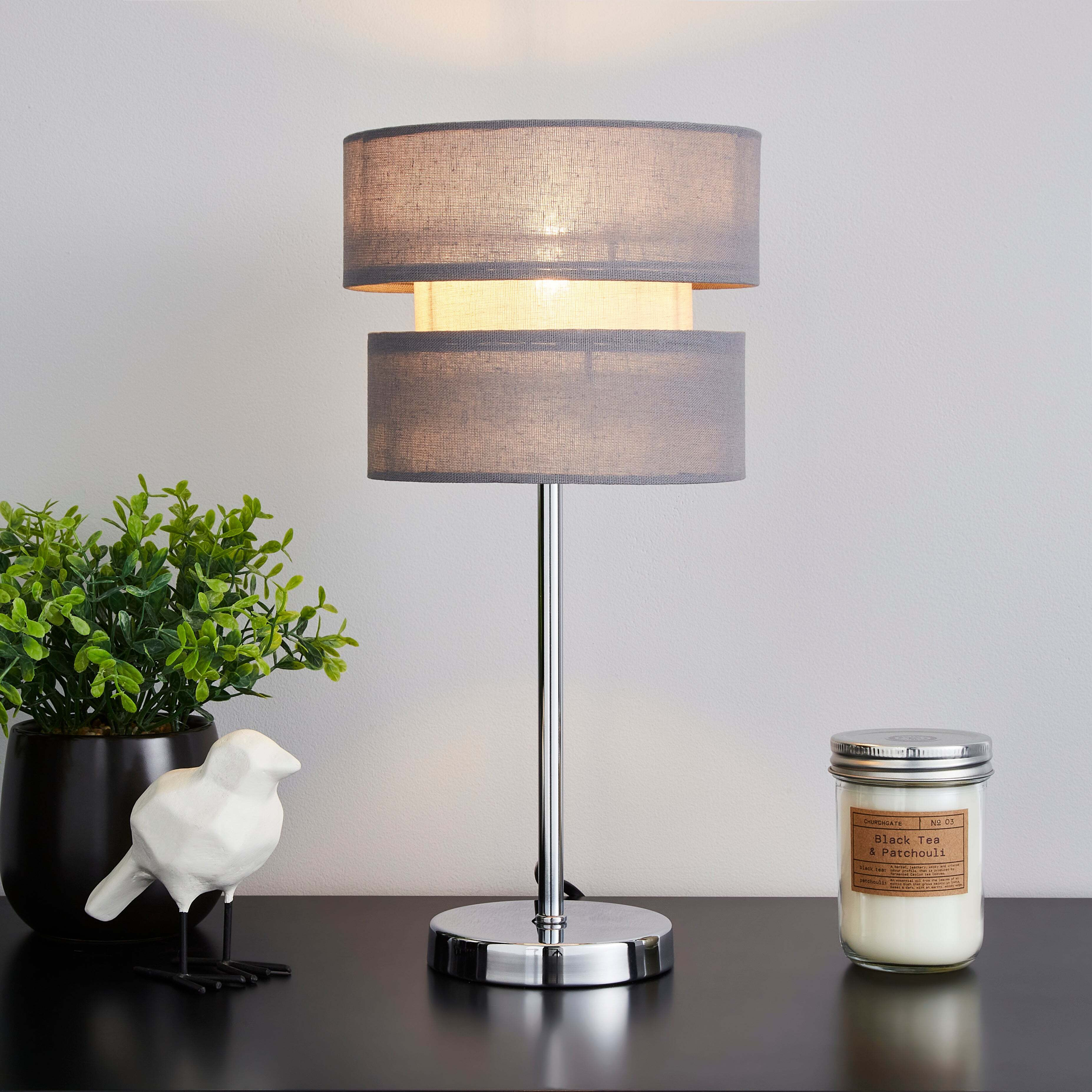 Frea Grey Table Lamp Grey