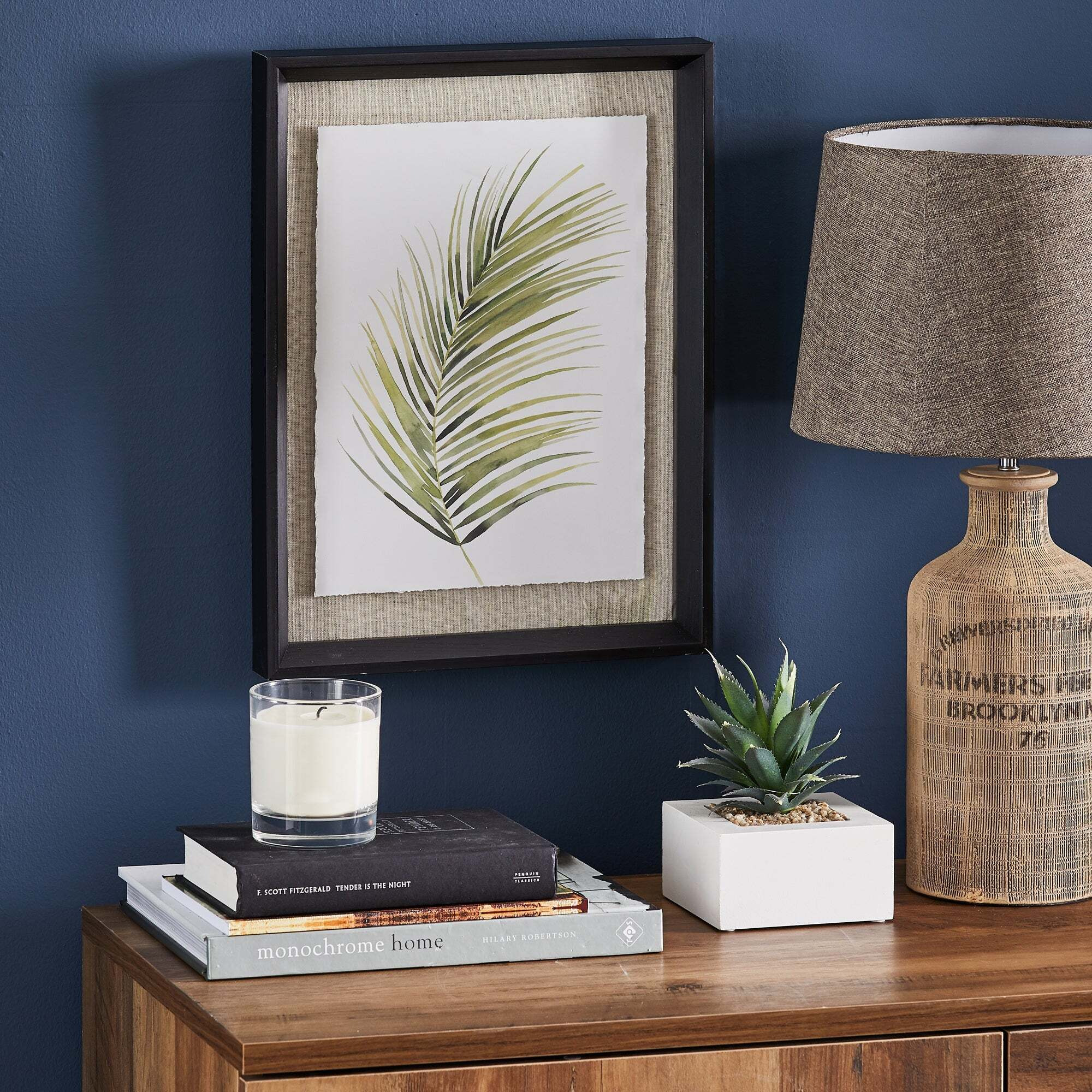 Palm Leaf Framed Print Green