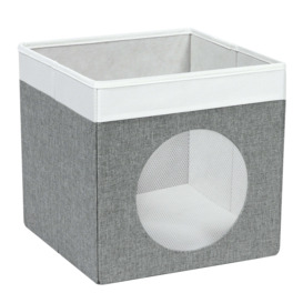 Circle Mesh Foldable Box Grey