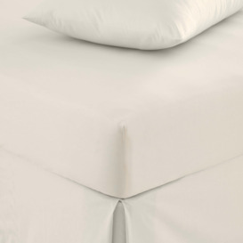 Pure Cotton Fitted Sheet White Sand