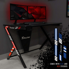 X Rocker Ocelot Esports Gaming Desk Black